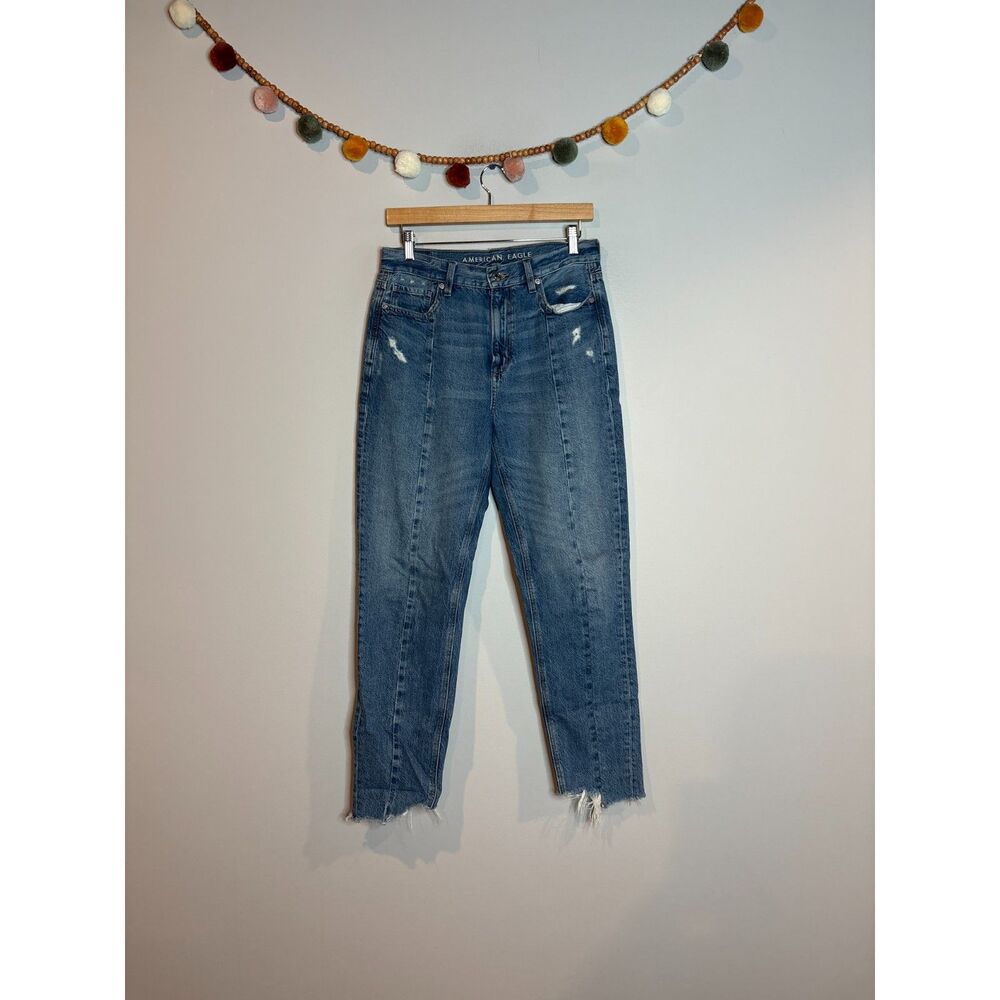 American Eagle split seam Mom Jeans